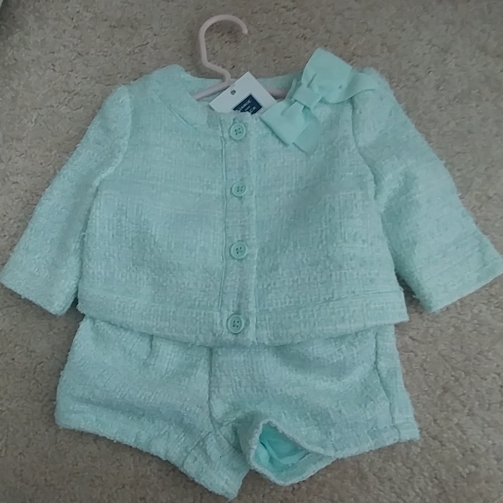 Mint 3 piece short set